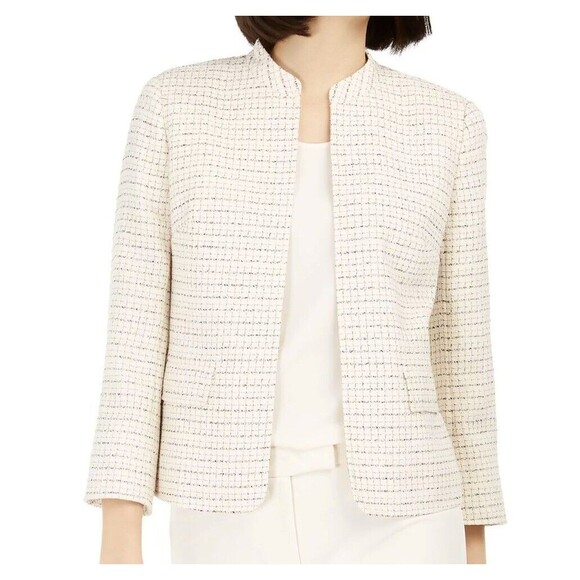 Anne Klein Women’s Ivory Combo Blazer Jacket Size:12 NWT - Picture 1 of 8
